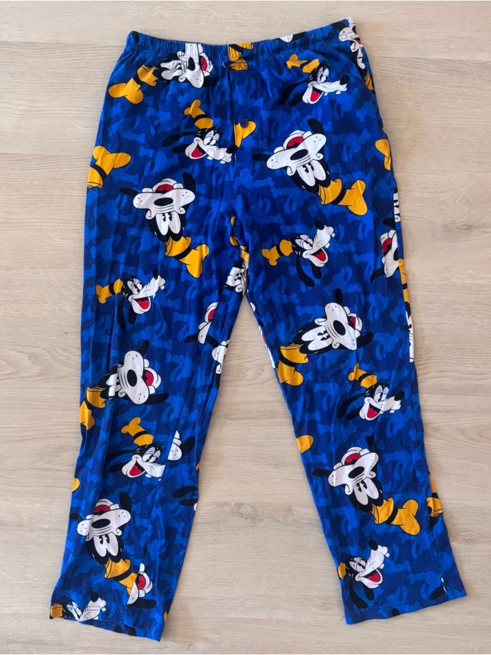 Disney Goofy All-Over Print Pajama Lounge Pants Blue Cotton Loungewear